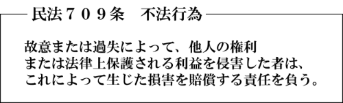 民法７０９条不法行為